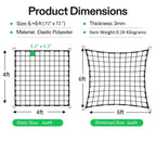 6x6 Ft Elastic Plant Trellis Net - 2-Pack Heavy Duty Garden Support Net with 4 Hooks for Grow Tents, Climbing Vegetables, Fruits & Flowers (Black)