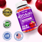 EDUDYF Keto Acv Gummies,Organic Apple Cider Vinegar Gummies,Keto Gummies,Gut Health for Women,Probiotics for Digestive Health,Metabolism,GMO Free & Vegan - 120 Count