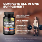 AyBet Shilajit for Men and Women-Organic Himalayan Shilajit Capsules with Sea Moss, Black Seed Oil, Ashwagandha, Rhodiola Rosea, Burdock, Cordyceps Mushroom, Ginseng, Turmeric, Ginger, 120 Capsules