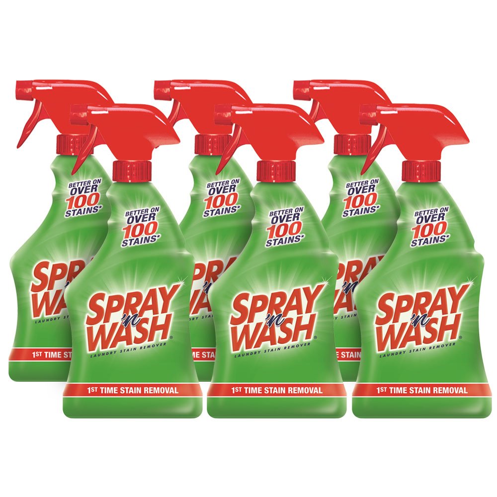 Spray N’ Wash Stain Remover Spray, Laundry Pre-Treat for Everyday Stains, 22oz (6-count)