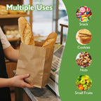 Homrelaxy 60 Pcs 4LB Brown Paper Lunch Bags, Disposable Kraft Paper Bag