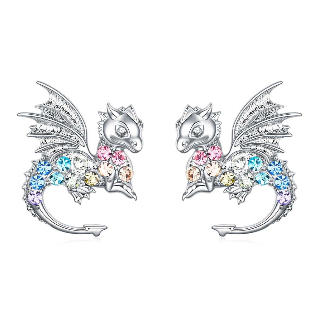 Dragon Stud Earrings for Women,Animal Dragon Earrings Gifts Jewelry for Girls (Stud Dragon)