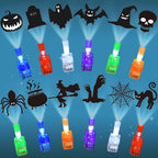LAKULIO 36pcs Halloween LED Finger Lights, Halloween Party Favors for Kids LED Light Up Toys Classroom Rewards Gifts, Halloween Treats Goody Bag Filler