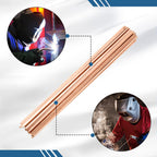 Tandefio 7.5% Silver Brazing Rods AWS BCUP-4 40 Sticks, Silver Solder Flat Welding Rods 0.050"x1/8"x10" for Air Conditioning, Refrigerator, Cold Storage & HVAC Units, Phos Copper Brazing Alloys