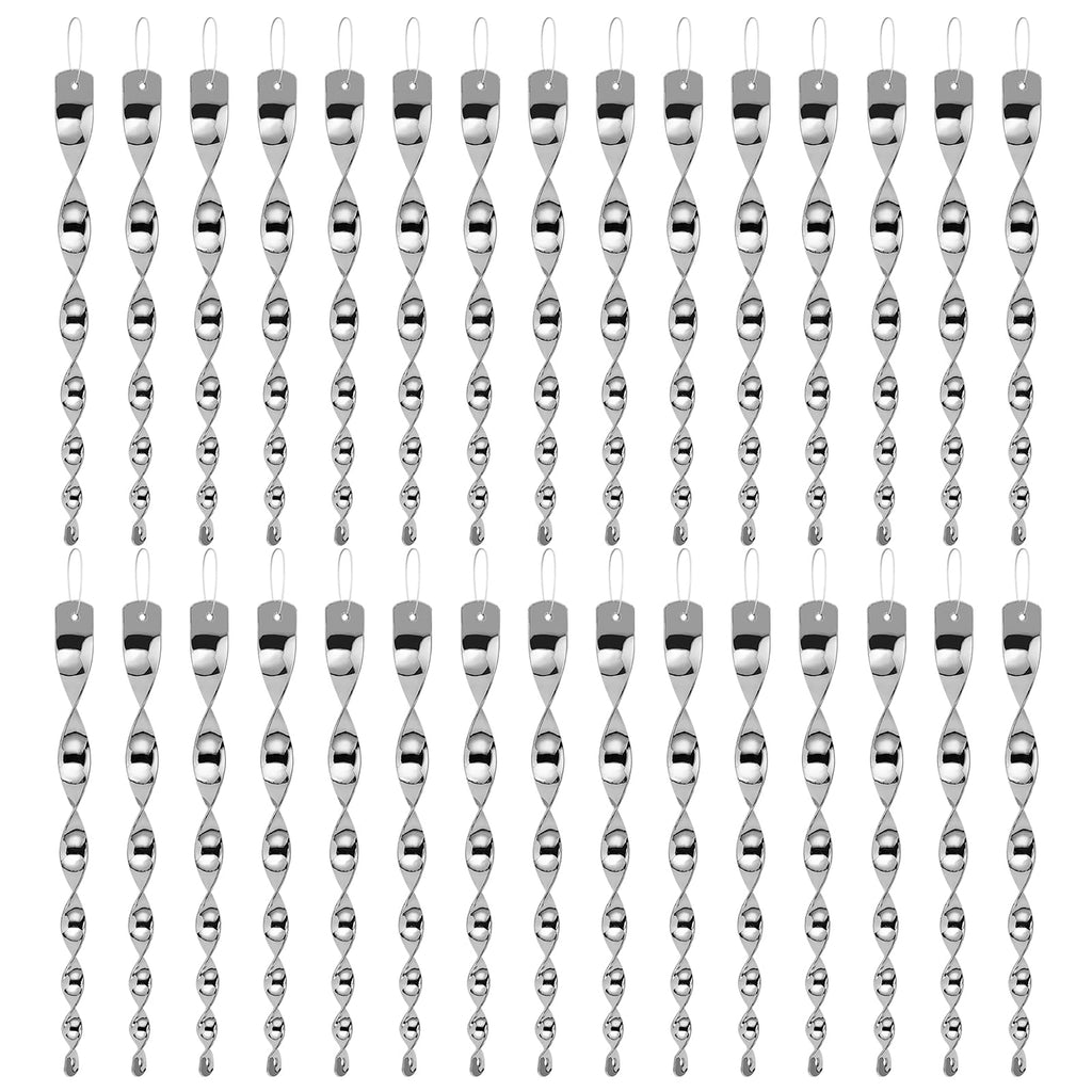 Besmon Woodpecker Bird Scare Devices，Reflective Scare Rods Control Device to Keep Birds Away from Patio Pool（Christmas Reflective Strip Hanging Home as Decoration） (30PCS)