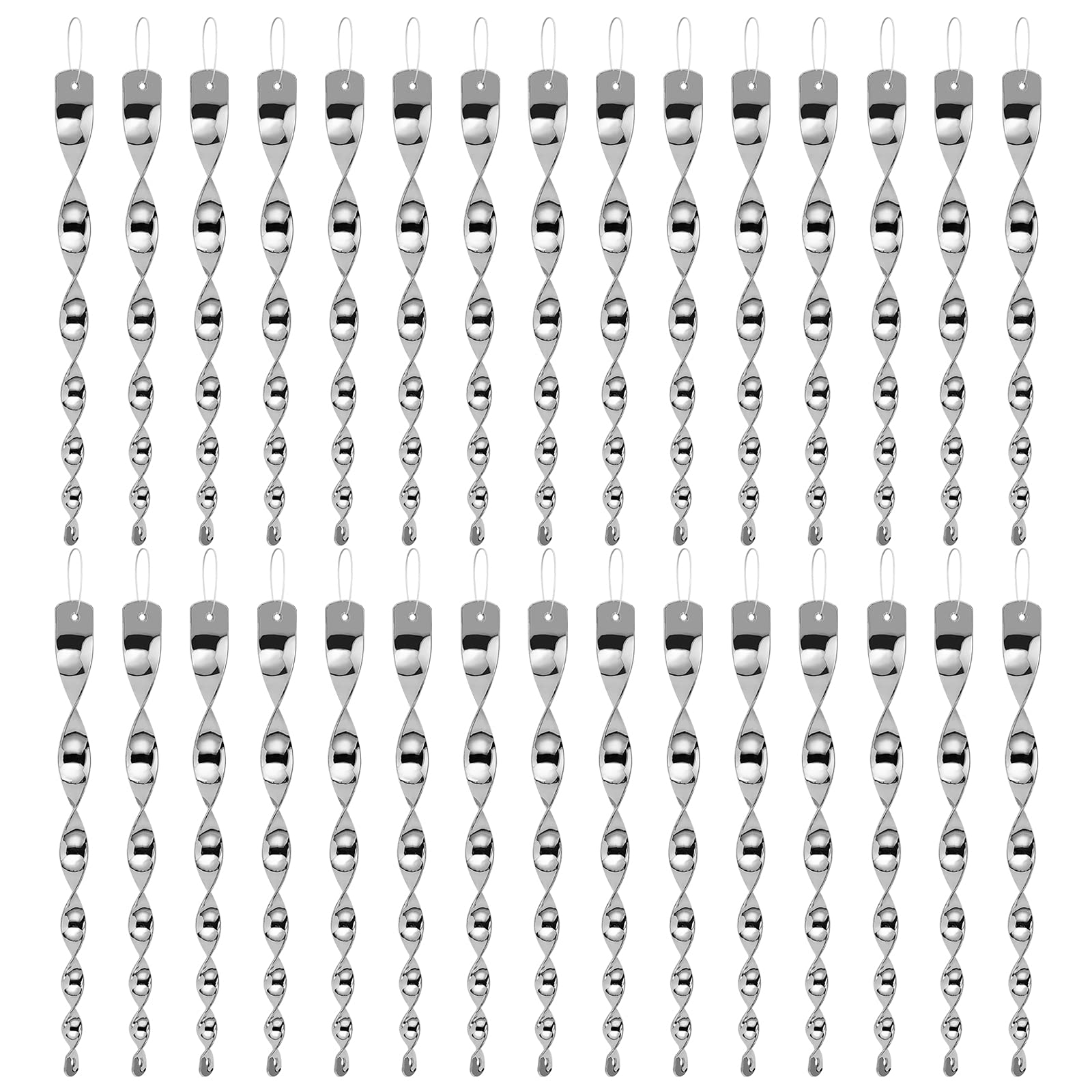 Besmon Woodpecker Bird Scare Devices，Reflective Scare Rods Control Device to Keep Birds Away from Patio Pool（Christmas Reflective Strip Hanging Home as Decoration） (30PCS)
