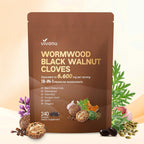 18-in-1 Black Walnut Wormwood Cleanse for Humans, 80 Day Supply, Serving, Rapid Gut Cleanse & Digestive Health with Clove, Garlic, Turmeric, Pumpkin Seed, Oregano, Berberine & More 240 Softgels