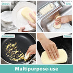 Mr. Scrub Sponges Kitchen Scrub Dish Sponge Scouring Pad, 24 Pack Cleaning Brush Scrubber Supplies for Soap, Dishwashing Dinnerware Sets Pan Pot Glass Dishwasher Sink Bathroom Towels Cloth Rags Holder