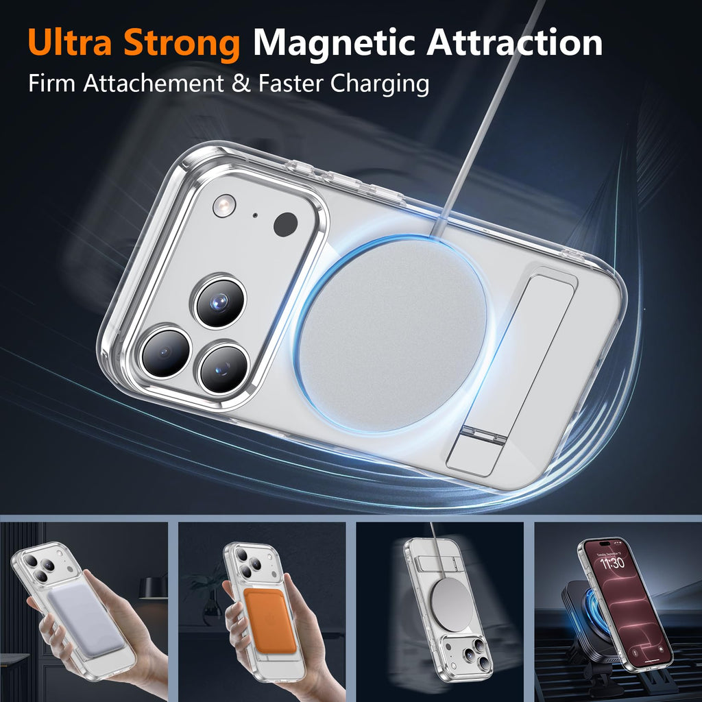 SPIDERCASE for iPhone 18 Pro Max Case/iPhone 17 Pro Max Case,Magnetic,Clear