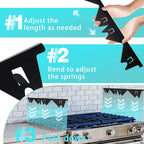 Stove Gap Covers Stainless Steel, 2 Pack Stove Gap Filler Easy Retractable Length 13.8" to 27.5", Width 0.79" Stove Gap Guards Range Trim Kit, Heat Resistant Guard Between Stove Top & Counter