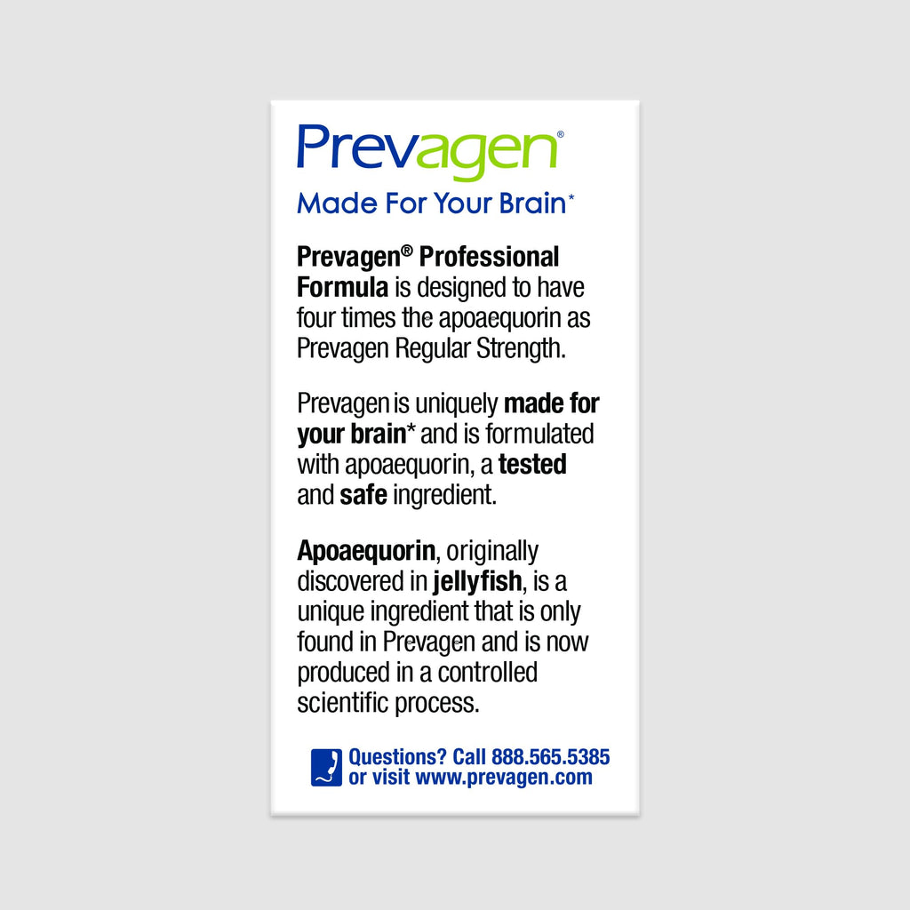 Prevagen Regular Strength - 30 Capsules (1 Month Supply) | Formulated for Your Brain | 10mg of Apoaequorin Plus Vitamin D3 with 7-Day Pill Minder