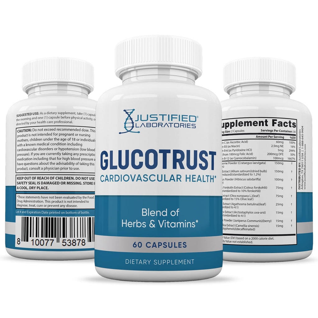 (3 Pack) Glucotrust Advanced Formula 688MG Supplement Pills 180 Capsules
