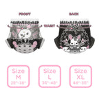 Littleforbig Ultra Absorbent 7000 mL Adult Printed Diaper 10 Pieces - Goth Brat (Large 36"-48")