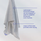 Aquis Towel Hair-Drying Tool, Water-Wicking, Ultra-Absorbent Recycled Microfiber
