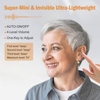 Flaygo Rechargeable Hearing Aids for Seniors with 16-Channel Digital Chips Intelligent Noise Cancellation for Clear Sound Super-Mini Invisible Design Comfort Fit in Ear Canal & 7-Day Ultra Standby