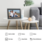Digital Picture Frame WiFi 10.1 Inch Digital Photo Frame, Electronic Picture Frame, 16GB Storage, Auto-Rotate, IPS Touch Screen, Easy Setup and Share Photos and Videos via Free App from Anywhere