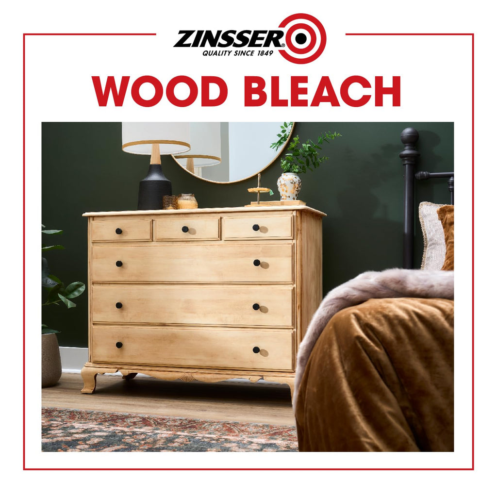 Zinsser Wood Bleach Kit | Lighten Furniture, Floors, Cabinets, Trim | Removes Red Tone | 2-Step Brightening System | 2-Step 8 fl. oz. Kit (16 fl. oz. Total)