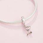 PANDORA Stethoscope Heart Dangle Charm - Compatible Moments - Gift for Her - Made with Sterling Silver & Cubic Zirconia - with Gift Box