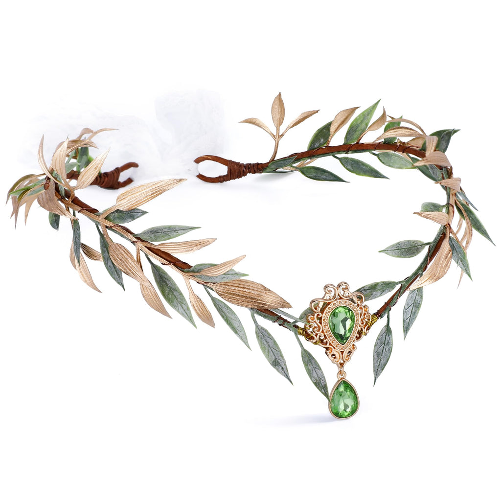 MOSTORY Renaissance Fairy Flower Crown, Woodland Elf Crown Headpiece