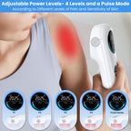 Cold Laser Therapy Device for Humans & Dogs, 4 x 808nm and14 x 650nm, Handheld Red Light and Near Infrared Light Therapy Devices with Stand, Red Light Therapy Wand for Pain Relief Joint, Muscle Pain