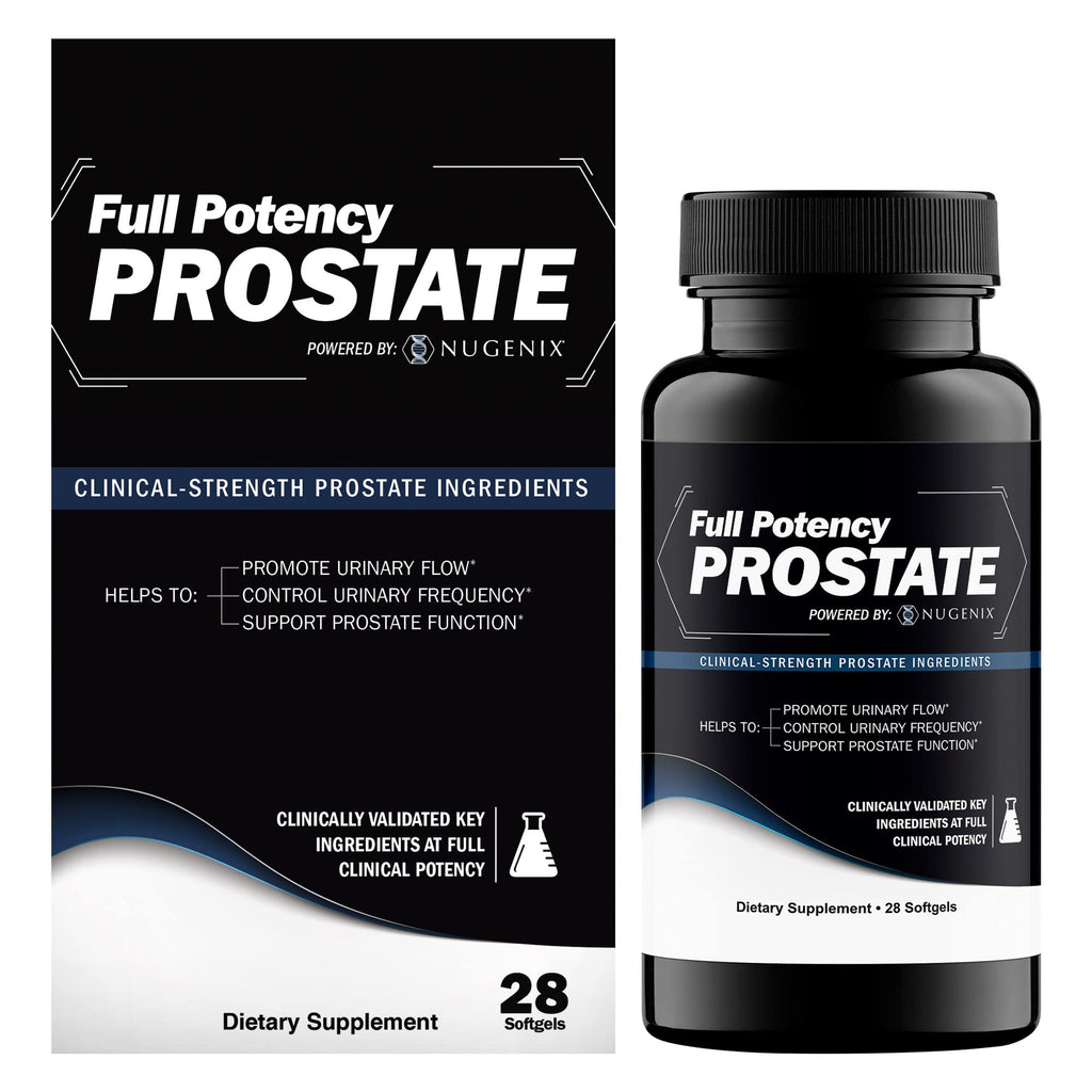 Nugenix Full Potency Prostate Supplement for Men - Clinical-Strength Ingredients, Saw Palmetto, Helps to Increase Urinary Flow, Control Frequency, and Support Prostate Function, 28 Capsules