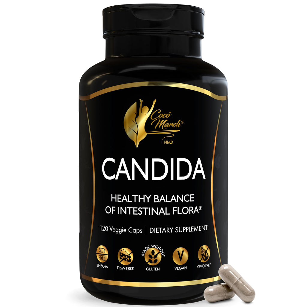 Cocó March N.M.D Candida Cleanse – 30 Day Herbal Detox Cleansing with Digestive Enzymes for Gut Health & Immune Support – Gluten Free, Vegan, Non-GMO, Dairy Free, Soy Free – 120 Veggie Caps
