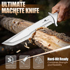 Purple Dragon Machete for Cutting Trees Heavy Duty for Bushcraft - Brown