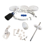 FibroPool Rebuild Kit for Polaris 280 White - Includes Wheels, Turbine, Bearings, Tail, Head Float, Bag, Swing Axle and Scrubber to Tune Up Automatic Cleaners - Not Compatible 360 or 380