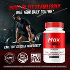 Max Vitalize Capsules Support Advanced Formula - MaxVitalize Premium Pills All Natural Ingredients Maximum Strenght, Daily Support for Overall Health & Wellness 60 Capsules for 1 Month