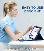 Harvopu for iPad A16 11th/10th Generation Case with Keyboard, Folio Cover