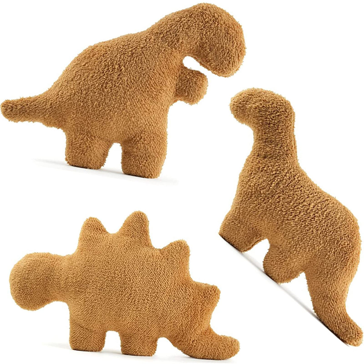 3 Packs Dino Nugget Pillow Plush, 18 inches Dinosaur Chicken Nugget Pillow Stuffed Animal Plush Toy, Dino Nugget Dinosaur Party Decoration Birthday Christmas Valentines Day Gift for Kids Boys Girls