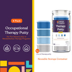 Special Supplies Therapy Putty for Kids and Adults - Resistive Hand Exercise Stress Relief Therapy Putty Kit, Set of 4 Strengths, Three Ounces of Each Putty (Ocean Colors)