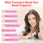 (180 Gummies) Beef Organ Supplement for Women - 5300mg Beef Liver, Kidney, Uterus & 10 More, for Hormone Balance, Menstruation, Energy, Immunity, Gut & Skin Health - 100% Grass Fed & Pasture Raise