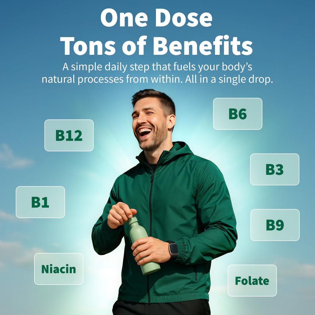 (4 Pack) Vitamin B12 and B6 Liquid Drops, B12 Sublingual Vitamin B Complex - B 12 Vitamin 5000mcg - B12 Methylcobalamin for Energy, Brain, and Heart Support with 27,200 mcg, Raspberry, 80 Servings