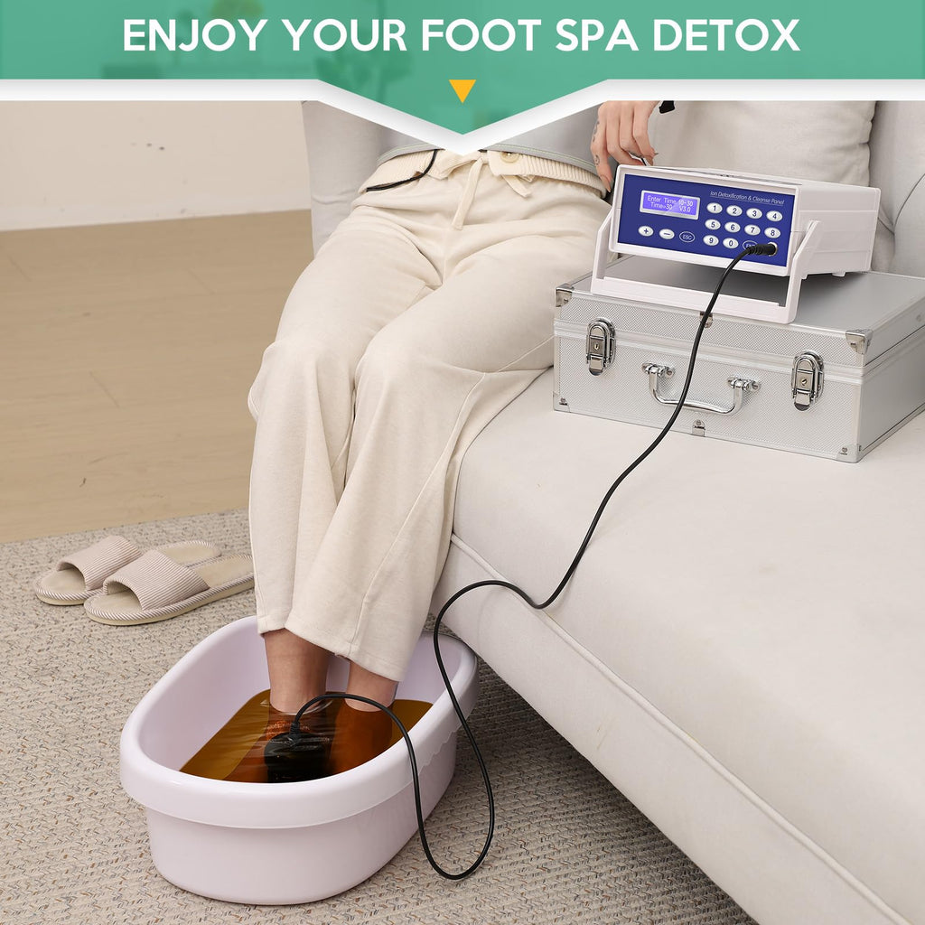 Ionic Detox Foot Bath Machine, Foot Detox Machine Ionic Detox Foot SPA System with Wrist Strap, Far Infrared Waistbelt and Array As Holiday Gift