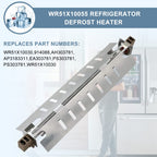 AMI PARTS WR51X10055 Refrigerator Defrost Heater Kit, Temperature Sensor WR55X10025, High Limit Thermostat WR50X10068 Replacement Compatible with General Electric