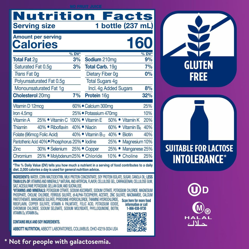 Ensure High Protein Strawberry Nutrition Shake, Ready to Drink, 16g Protein and 27 Vitamins and Minerals, 8 fl oz, 24 Pack