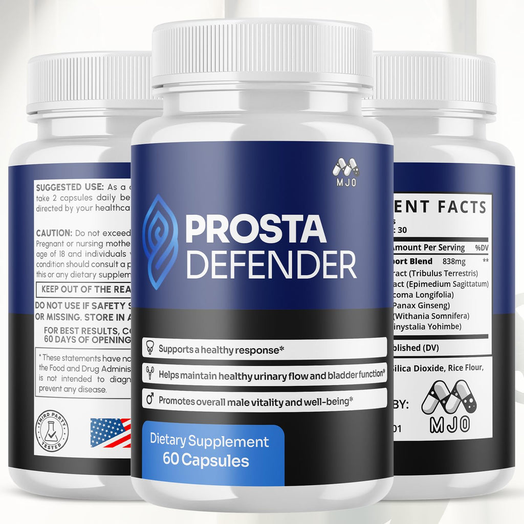 (2 Pack) Prosta Defender Capsules, Official Prostadefender Pills with All Natural Ingredients, Advanced Overall Health and Wellness Supplement, Natural Maximum Strength Vitamin Formula (120 Capsules)