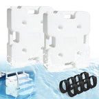 Desunqin 2 Pack 48lbs Heavy Duty Pool Ladder Weights, HDPE Waterproof Swimming Pool Ladder Weights for Steps, Pool Step Weights for Above & Underground Ground Pools (12.8" x 16.7")