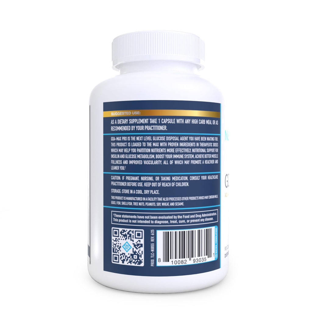 NuEthix Formulations GDA-MAX PRO, Double Berbine HCL Supplement, Supports Glucose Metabolism, Weight Management, Immune Support, Heart Health - Non GMO, Gluten Free, Dairy Free, 90 Count