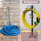 Artigarden Garden Hose Holder Stand with Brass Spigot Faucet Freestanding