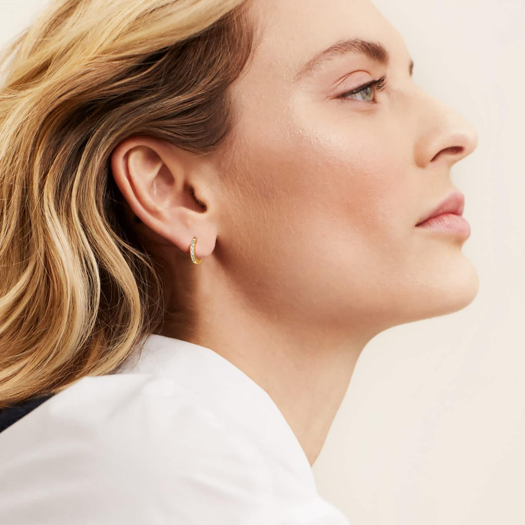 NEARLAND 14K Gold Hoop Earrings for Women 14K Gold Earrings for Women