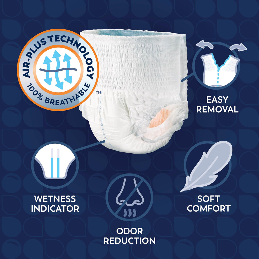 Tranquility Premium Overnight Disposable Absorbent Underwear (14 Count) - XL, 48-66 in. Waist - Maximum Absorbency, All-Night Sleep, Breathable Comfort, Adult Diapers