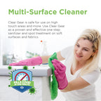 Clear Gear - Disinfectant, Cleaner, and Deodorizer for Sports Equipment, Gyms, and Fitness Centers - EPA-Registered, Hospital Grade, Made in USA - 1 Gallon Bottle