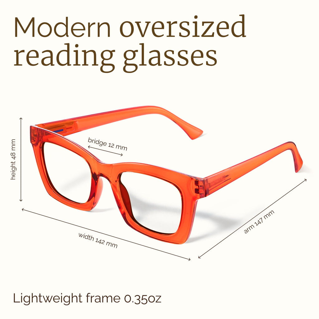 CCVOO 2.5 Oprah Style Reading Glasses for Women, Stylish Eyeglasses, Blue Light Readers for Women, Cheaters, (A5 Timeless Tones)