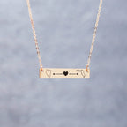 Personalized Long Distance Necklace Custom State Country Engraved Bar Pendant Stainless Steel Adjustable Cable Chain Jewelry for Couples Family Friends Deployment Relationship Keepsake