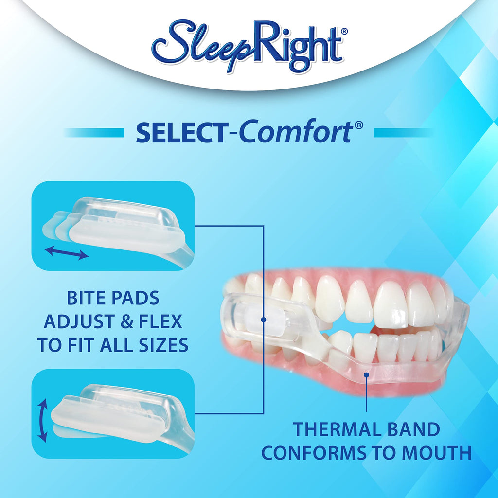 SleepRight Select-Comfort Night Guard – Dental Mouth Guard for Sleeping, Prevents Teeth Grinding & Clenching, Bruxism Protection (New Version)