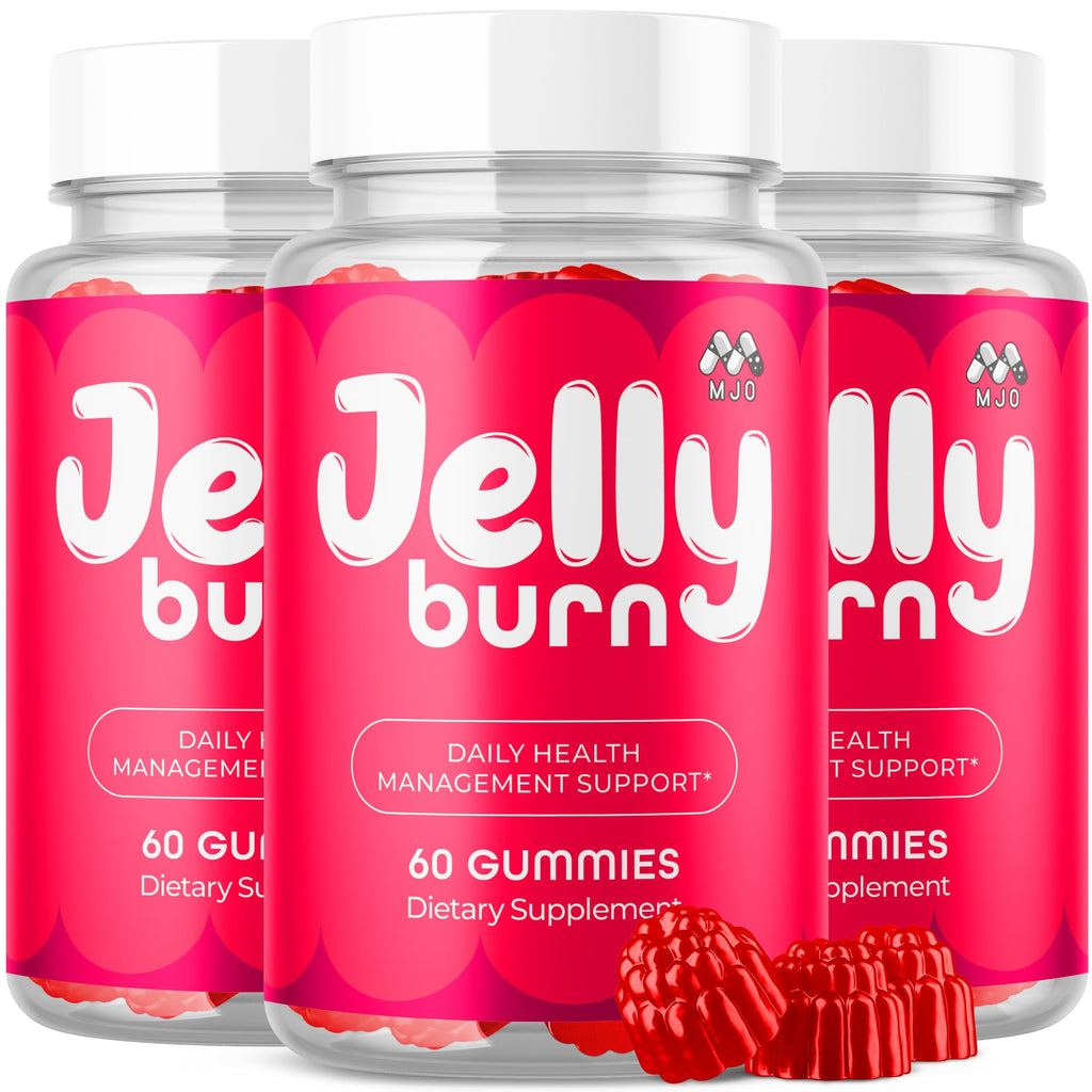 (3 Pack) Jelly Burn Gummies, Official JellyBurn Gummys with Natural Ingredient, Advanced Health & Wellness Vitamin Supplement Formula, Max Strength Active Lifestyle Multivitamin Support (180 Gummies)