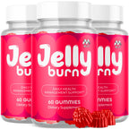 (3 Pack) Jelly Burn Gummies, Official JellyBurn Gummys with Natural Ingredient, Advanced Health & Wellness Vitamin Supplement Formula, Max Strength Active Lifestyle Multivitamin Support (180 Gummies)
