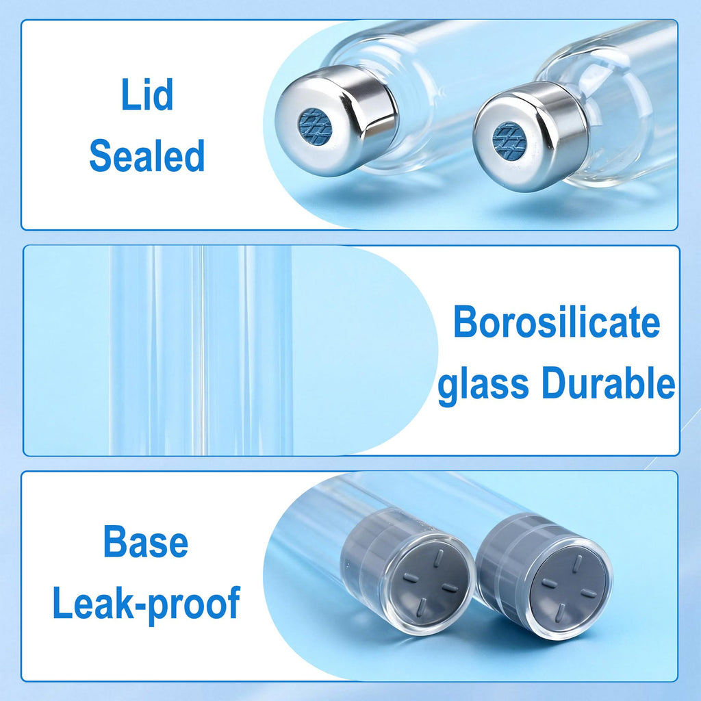 3ml Pen Cartridges for Peptide Pen and V1 V2 Pens, 10 Pack 3cc Empty Glass Cartridge with 11mm Long Stopper, Sterilized & Individually Wrapped